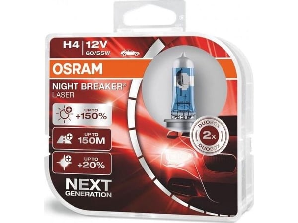 Osram Night Breaker Laser - H4 Auton polttimot
