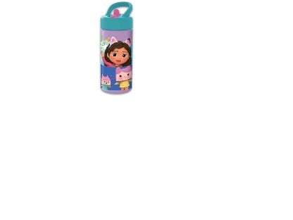 GABBY'S DOLLHOUSE Vattenflaska med sugrör, 410ml