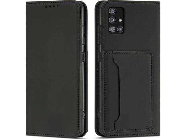 Magnetkortetui for Samsung Galaxy A12 5G - lommebok med kortholder - svart