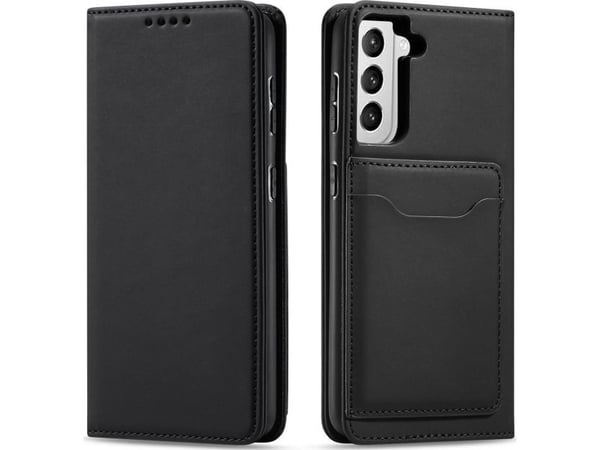 Magnetisk kortholder til Samsung Galaxy S22 + (S22 Plus) - svart lommebok-kortholder