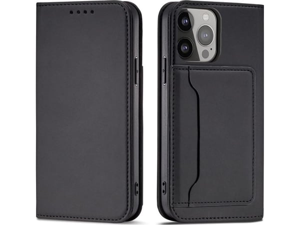 Magnetisk kortholder til iPhone 13 Pro Max - kortveske/kortholder - svart