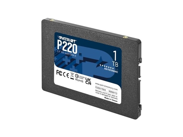 Patriot P220 - SSD - 1 TB - intern - 2.5" - SATA 3Gb/s