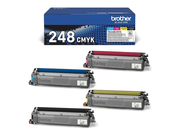 Brother TN248VAL Multipack - 4-pack - svart, gul, cyan, magenta - original - box - tonerkassett - för Brother DCP-L3515, L3520, L3555, L3560, HL-L3...