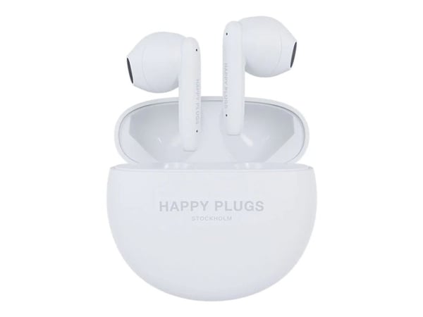 Happy Plugs JOY Lite - True wireless-hodetelefoner med mikrofon - i øret - Bluetooth - hvit