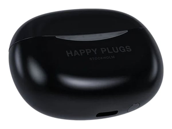 Happy Plugs JOY PRO - True wireless-hodetelefoner med mikrofon - i øret - Bluetooth - aktiv støydemping - lydisolerende - svart