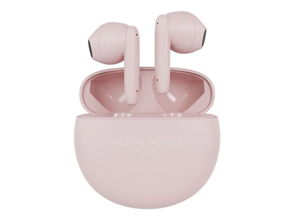 Happy Plugs JOY Lite - ekte trådløse ørepropper med mikrofon - ørepropp - Bluetooth - rosa