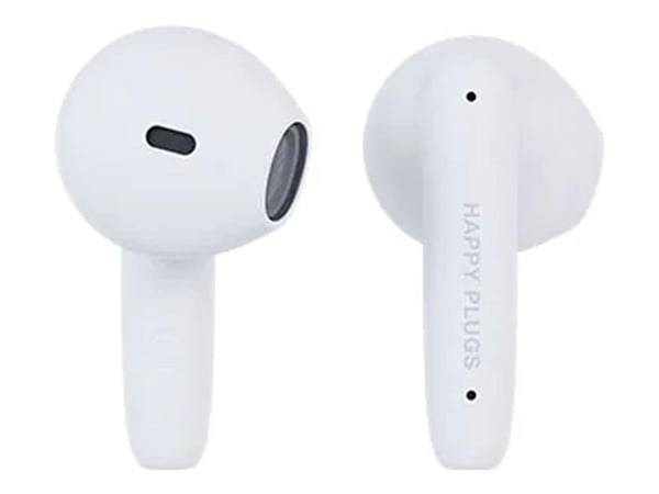 Happy Plugs JOY Lite - True wireless-hodetelefoner med mikrofon - i øret - Bluetooth - hvit