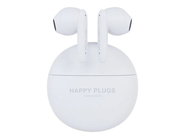 Happy Plugs JOY Lite - True wireless-hodetelefoner med mikrofon - i øret - Bluetooth - hvit