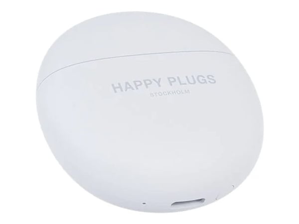 Happy Plugs JOY Lite - True wireless-hodetelefoner med mikrofon - i øret - Bluetooth - hvit