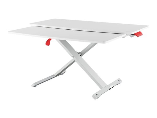 Ergo Desk Converter Cosy med udtrækshylde lysgrå