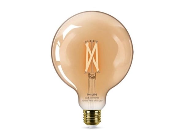 Philips Smart - LED-filamentlyspære - form: G125 - E27 - 7 W (ekvivalent 50 W) - klasse F - varm til kjølig hvitt lys - 2000-5000 K - ravgul