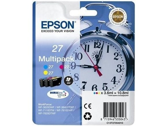 Kotelo Epson T27XL (C13T27154012) CMY OEM (OEM)