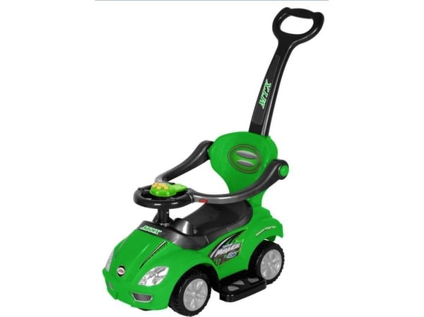 Baby Mix skyveleketøy - rytter med skyvestokk, grønn FLB 301