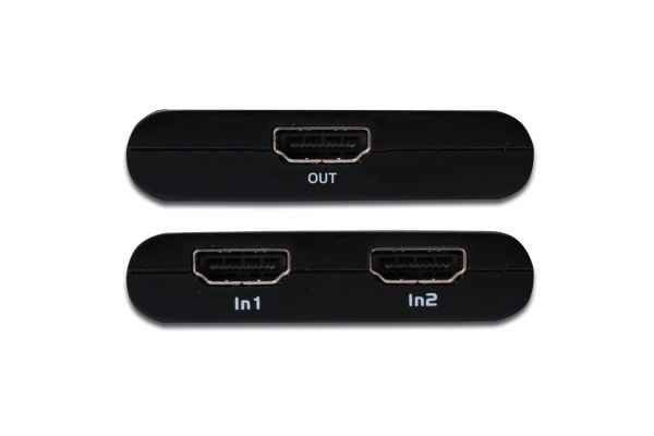 DIGITUS HDMI Automatic switch DS-44302 - Video/audio switch - 2 x HDMI - stasjonær