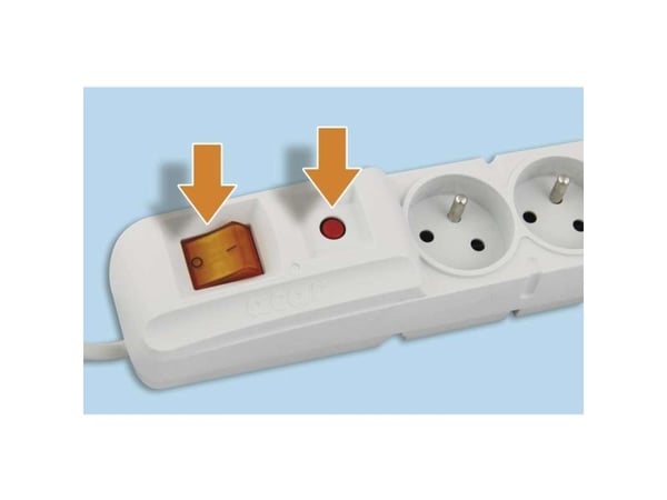 Emos P53873 Harmaa 5 pistorasiaa (pistorasioita) 250 V 1,5 m