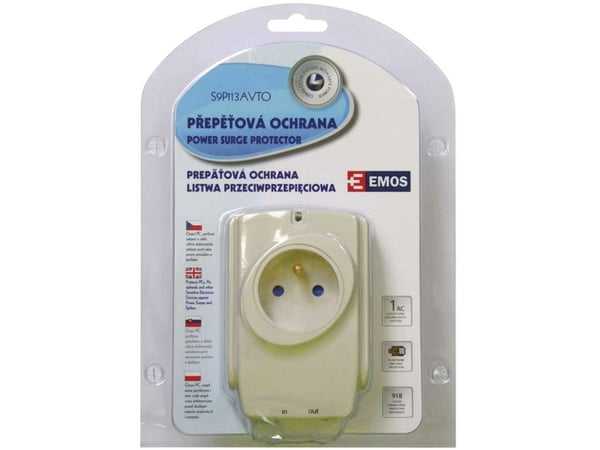 Emos P53893, 918 J, 1 AC-utganger, 250 V, 50 Hz, 16 A, Hvit