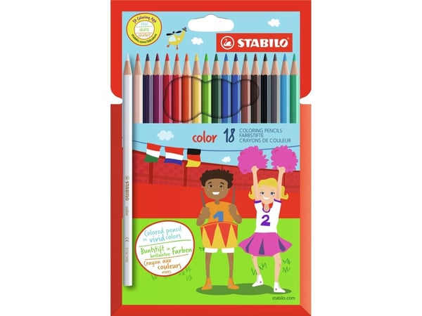 STABILO Color, Multifärg, 18 styck