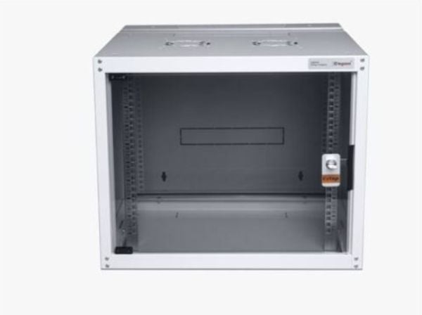 Legrand EVO12U6060, Fristående hyllplan, 12U, 65 kg, Nyckellås, Rackskenor, Grå