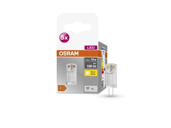 Osram 4058075758001, 0,9 W, 10 W, G4, 100 lm, 10000 timer, Varm hvit