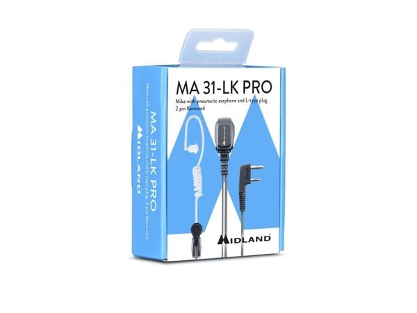 Midland MA 31LK Pro, Langallinen, Kuulokkeet, Musta, Läpinäkyvä