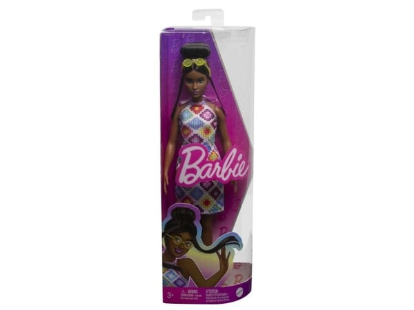 Barbie Fashionistas-dukke i fargerik kjole