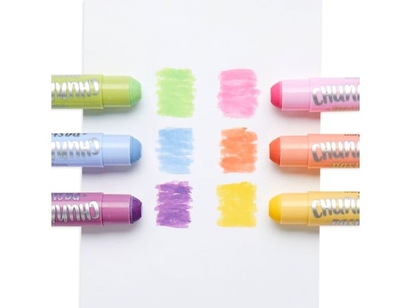 OOLY Chunkies Paint Sticks, Blå, Grønn, Oransje, Rosa, Lilla, Gult, Maletusj, Hard, 6 stykker |