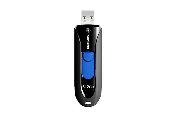 Transcend JetFlash 790 - USB-flashstasjon - 512 GB - USB 3.1 Gen 1 - hvit