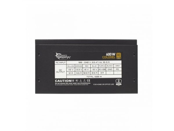 White Shark Colonel, 600 W, 100 - 240 V, 63 - 47 hz, 10 - 5 A, 9,6 A, 51 A