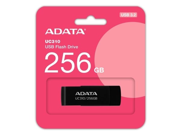 ADATA UC310 - USB flash-enhet - 256 GB - USB 3.2 Gen 1 - svart