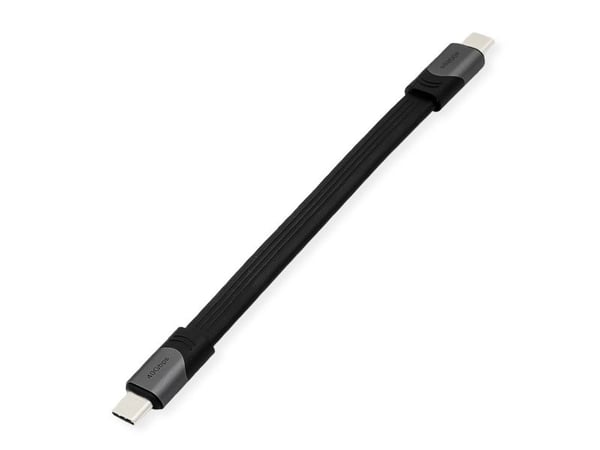 ROLINE 11029078, 0,15 m, USB C, USB C, USB4 Gen 3x2, 40000 Mbit/s, musta