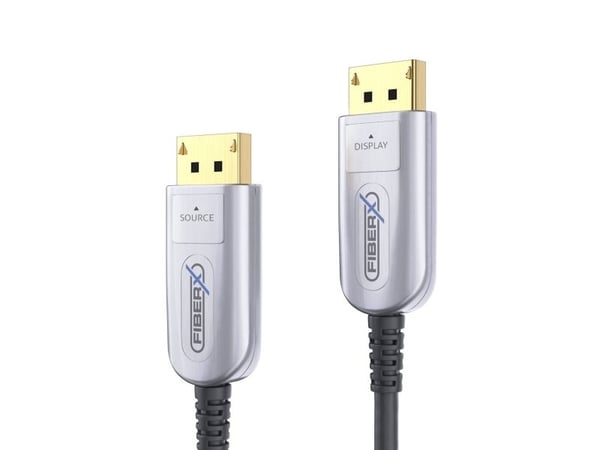 PureLink FiberX Series FX-I250 - DisplayPort-kabel - DisplayPort (M) til DisplayPort (M) - DisplayPort 1.2 - 15 m - rund, 4K-støtte - svart