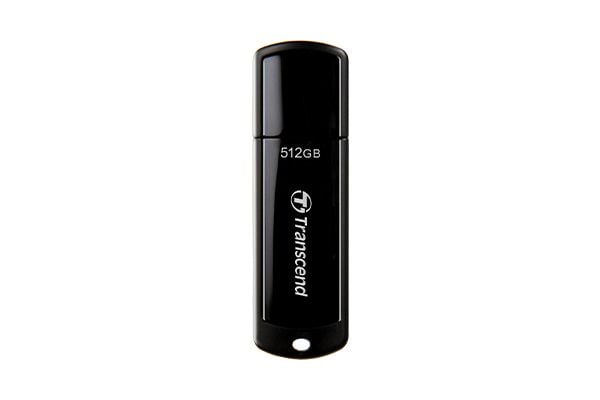 Transcend JetFlash 730 - USB flash-enhet - 512 GB - USB 3.1 Gen 1 - vit