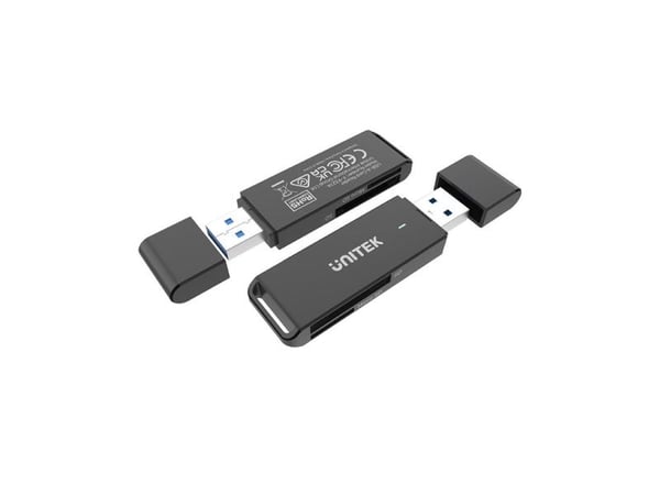 UNITEK Y-9327A, MicroSD (TransFlash), MicroSDHC, MicroSDXC, SD, SDHC, Sort, 5000 Mbit/s, Akrylonitril-butadien-styren (ABS), USB 3.2 Gen 1 (3.1 Gen...