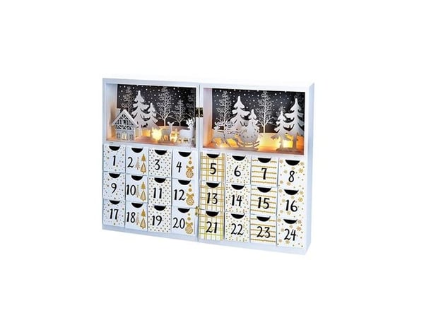 Solight LED dekoracinis advento kalendorius - knyga, 8x LED, 40x30cm, 2x AAA