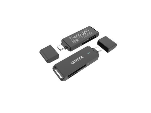 UNITEK Y-9328, MicroSD (TransFlash), MicroSDHC, MicroSDXC, SD, SDHC, musta, 5000 Mbit/s, akryylinitriilibutadieenistyreeni, USB 3.2 Gen 1 (3.1 Gen ...