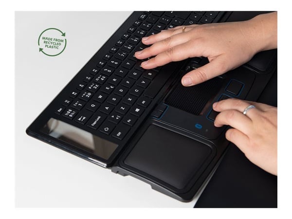 Mousetrapper Type, Täysikokoinen (100 %), Langallinen & langaton, USB + Bluetooth, musta
