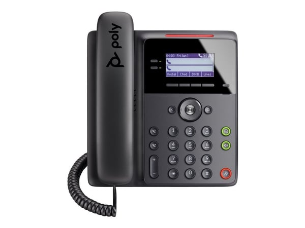 HP Poly Edge B10 - VoIP-telefon med anrops-ID/samtale venter - 5-veis anropskapasitet - SIP, SDP - 8 linjer - svart