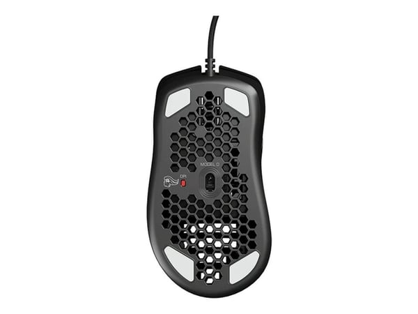 Glorious Model D - Mus - optisk - 6 knapper - kablet - USB 2.0 - skinnende svart