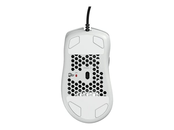 Glorious Model D - Mus - optisk - 6 knapper - kablet - USB 2.0 - glanshvit