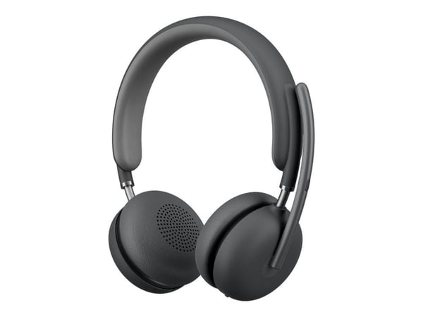 Logitech Zone Wireless 2 UC - Hodesett - on-ear - Bluetooth - trådløs - aktiv støydemping - USB-C via Bluetooth-adapter - grafitt - Optimert for UC