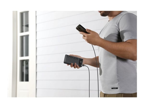 Anker PowerCore - Powerbank - 20000 mAh - 2 utgångskontakter (24 pin USB-C) - svart