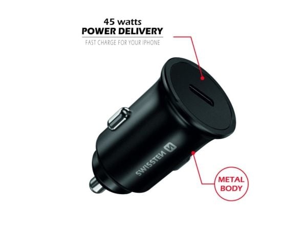 Swissten USB-C PD 45W svart