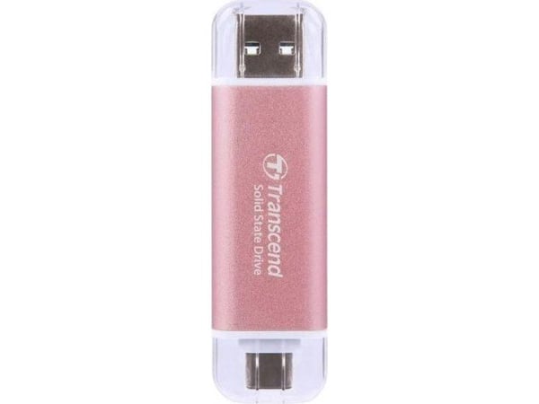 Transcend ESD310P - SSD - 1 TB - ekstern (bærbar) - USB 3.2 Gen 2x1 (USB-C kontakt) - rosa