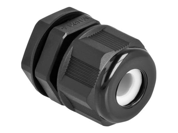 Delock - Cable gland (M16) - svart (paket om 2)