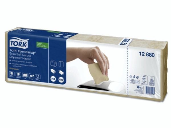 Tork lautasliina N4 165x213 mm 2-kertainen Natur,8 kpl x 5 x 200 kpl/krt