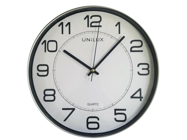 Seinäkello Unilux Magnet musta/metalli ø30cm