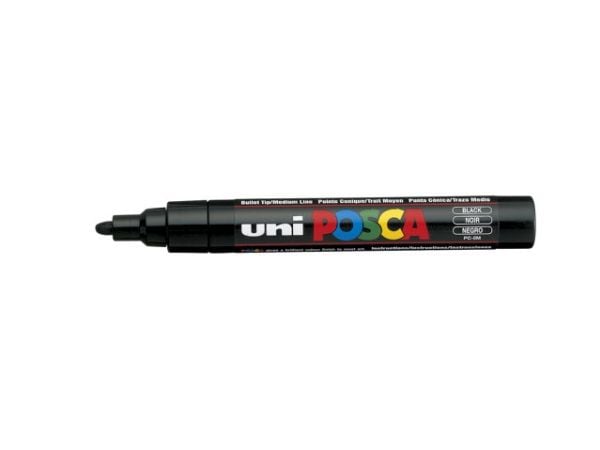 Paintmarker Uni POSCA PC-5M sort 1,8-2,5 mm - (6 stk.)