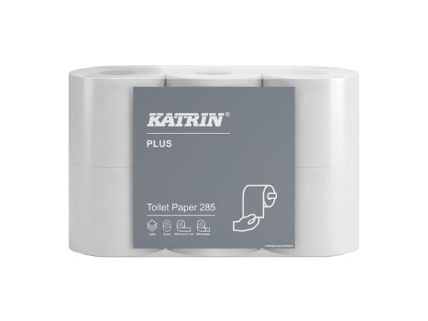 Toiletpapir Katrin Plus 285 hvid 35m 38411 3-lag - (42 ruller pr. karton)