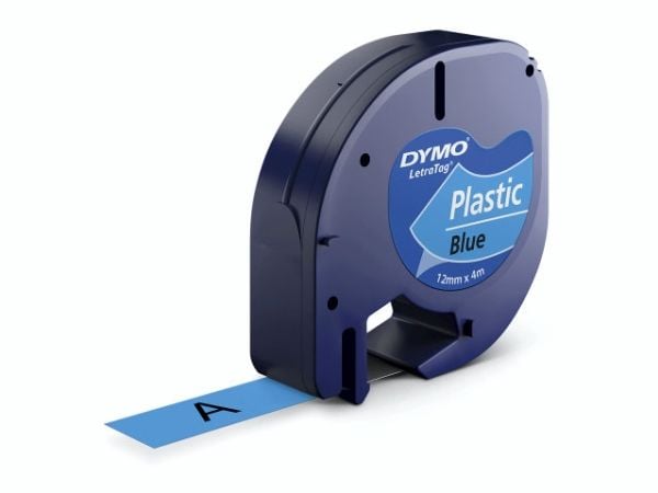 Etikettband DYMO® LetraTAG 12mm x 4m blå plasttape