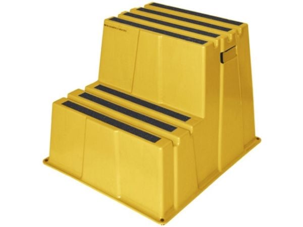 TWINCO TWIN 6700 - Safety step - 2 trinn - arbeidshøyde: 0.5 m - polyetylen med høy tetthet - gul